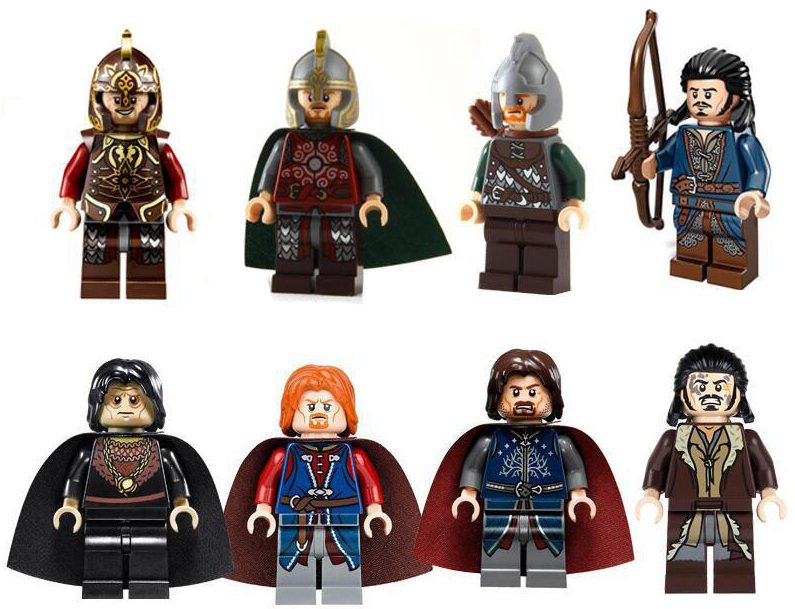 8pcs/set Lord of the Rings Collectible Minifigure Building Blocks for Boys&Girls