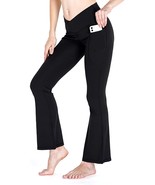 Bootcut Yoga Pants with Pockets Women Crossover Flare High Waist Work Le... - $21.90