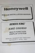 Honeywell Bendix King KMD-550/850 Multi-function Display Install Manual KMD550 - $148.50