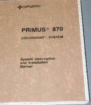 Honeywell Primus 870 Coloradar System  install Manual - $148.50