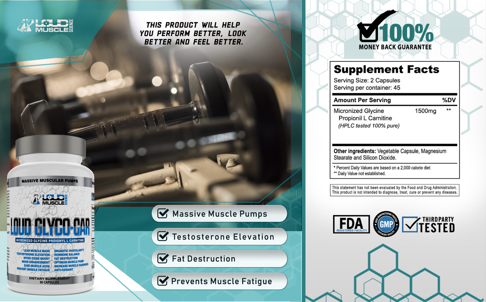Glycine Propionyl L Carnitine, GPLC Capsule, Glyco Carn Dietary Supplements