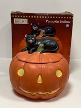 Halloween Jack-o-lantern Cookie Jar Pumpkin Hollow David Carter Brown Sakura - $44.55