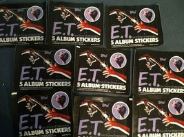 9 unopened packs of 1982 E. T. Extra-Terrestrial Trading Stickers, Wax Packs - $19.79