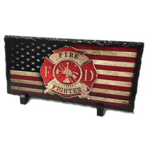 Firefighter Maltese Cross Sandstone Coasters Metal Holder /& Soft Car Coaster