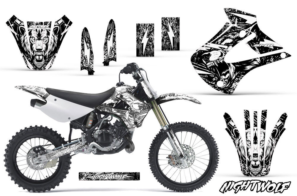 Dirt Bike Graphics Kit Decal Sticker Wrap For Kawasaki KX85 KX100 01-13 ...