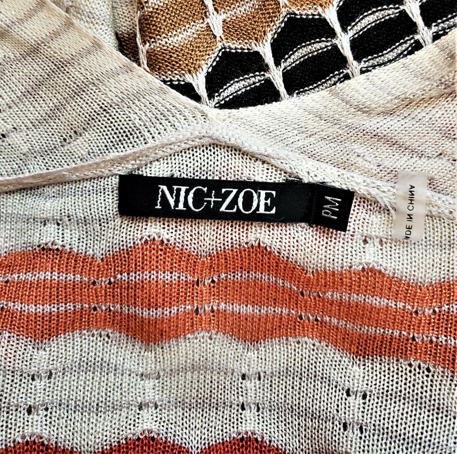 NIC+ZOE Cardigan Sz-PM/US ~8-10 Multicolored Stripe