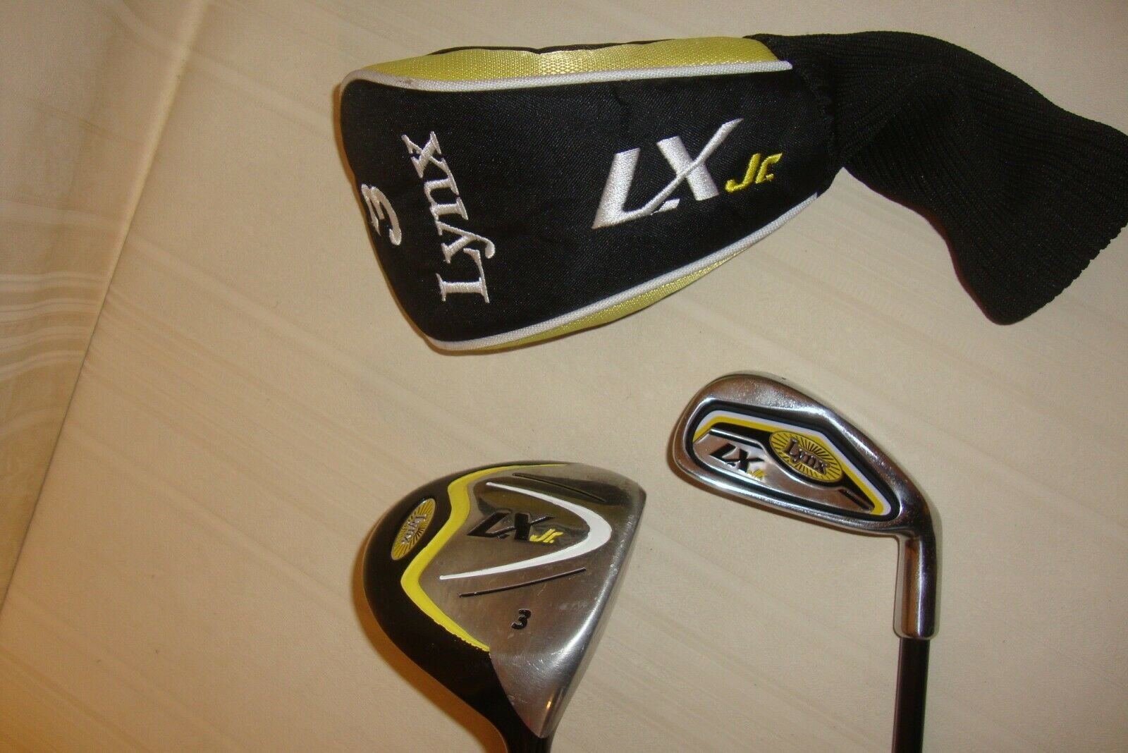 Lynx LX Jr Junior KIDS Golf Club set Youth 3 wood, Driver 7& Bag with