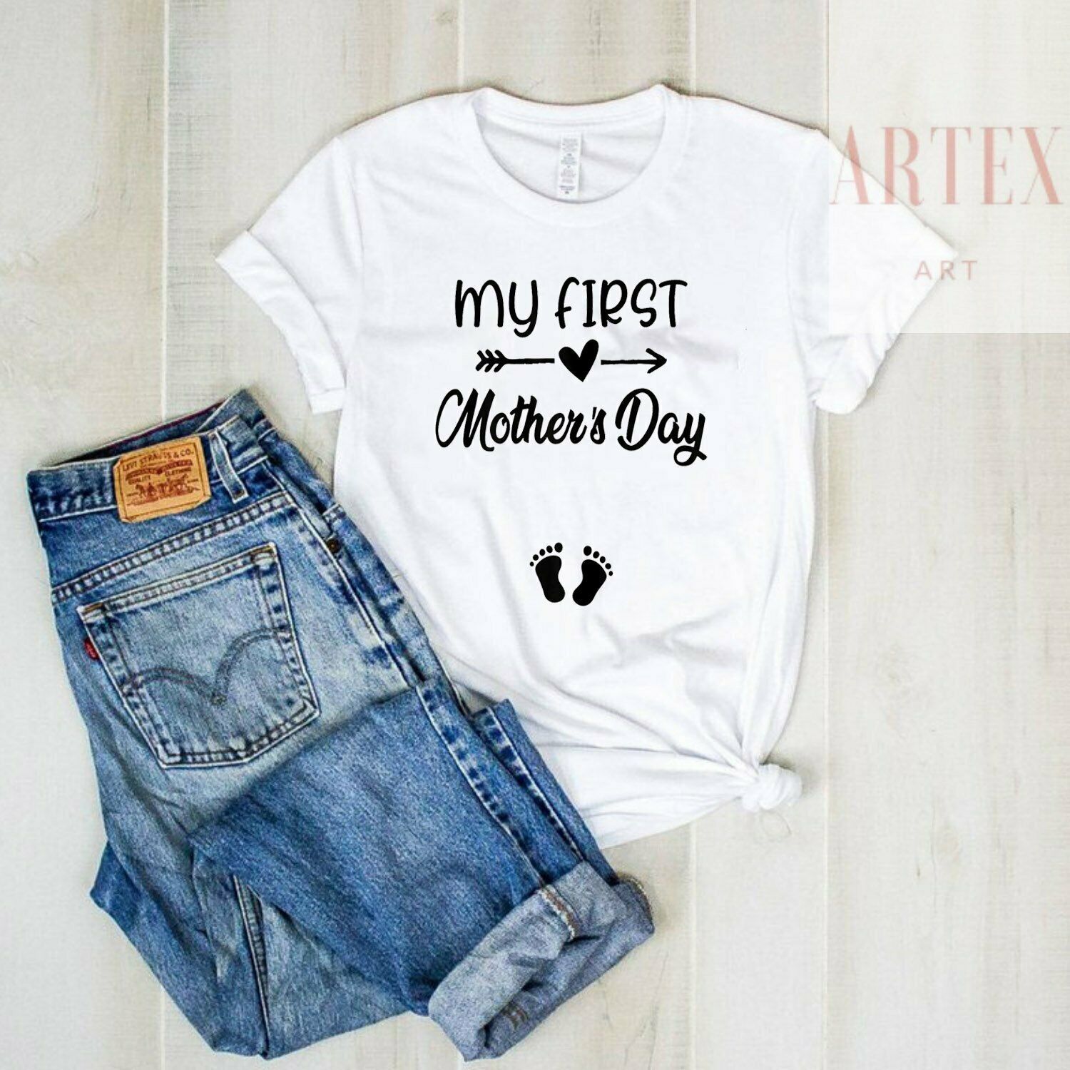 My First Mother Day Arrow Shirt First Mothers Day Shirt Mom To Be