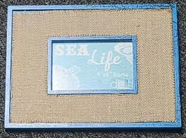 DEI Brand ~ Sea Life ~ Blue &amp; Burlap Colored ~ Picture Frame for 4&quot; x 6&quot;... - $19.00