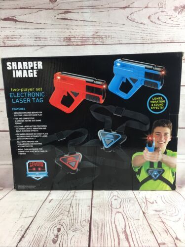 Sharper Image Lazer Conquest 2 PC Super Blaster Kit for 2 players guns 