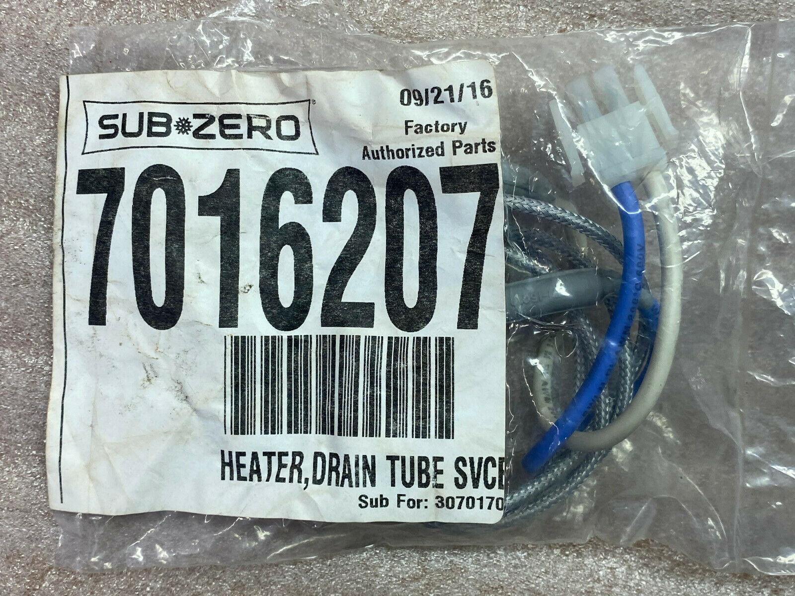 SubZero Drain Tube Heater 7016207 Other