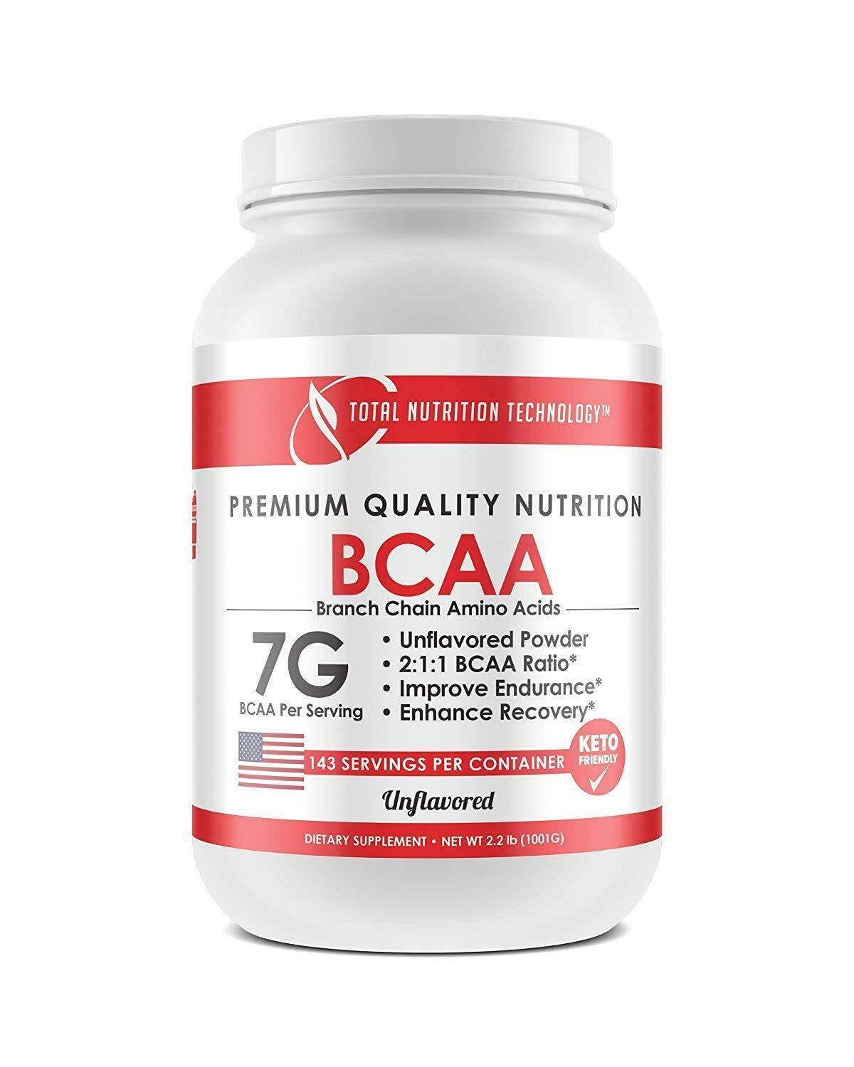 BCAA Powder Unflavored 211 Ratio Total Nutrition Technology 1001gm