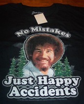 BOB ROSS No Mistakes Just Happy Accidents T-Shirt XL NEW w/ TAG - $19.80