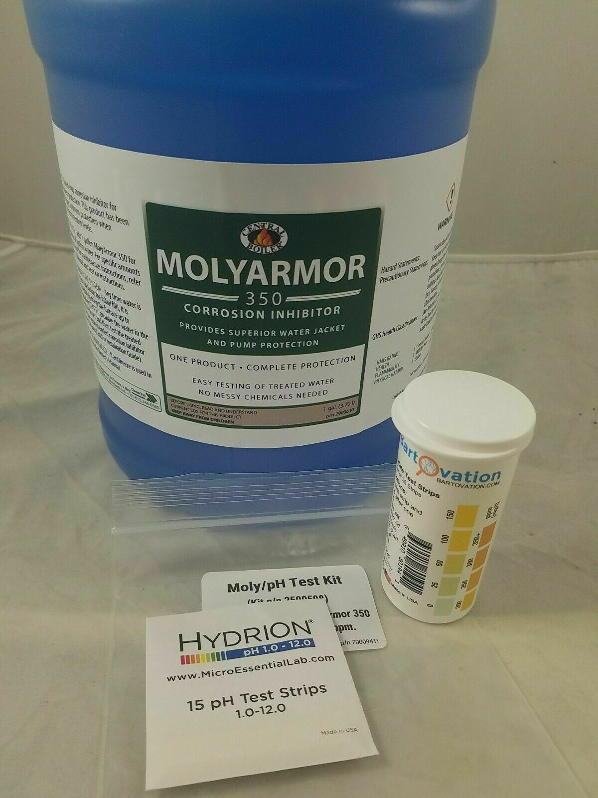 Central Boiler Corrosion Inhibitor MolyAmor 350 1 unit AND Test Kit New
