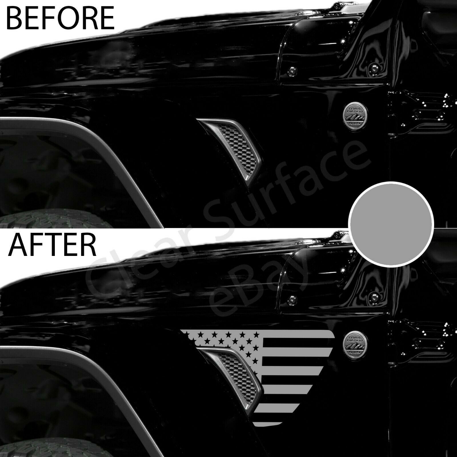 Jeep Wrangler JL & Gladiator 2018 - 2021 Fender Vent American Flag ...