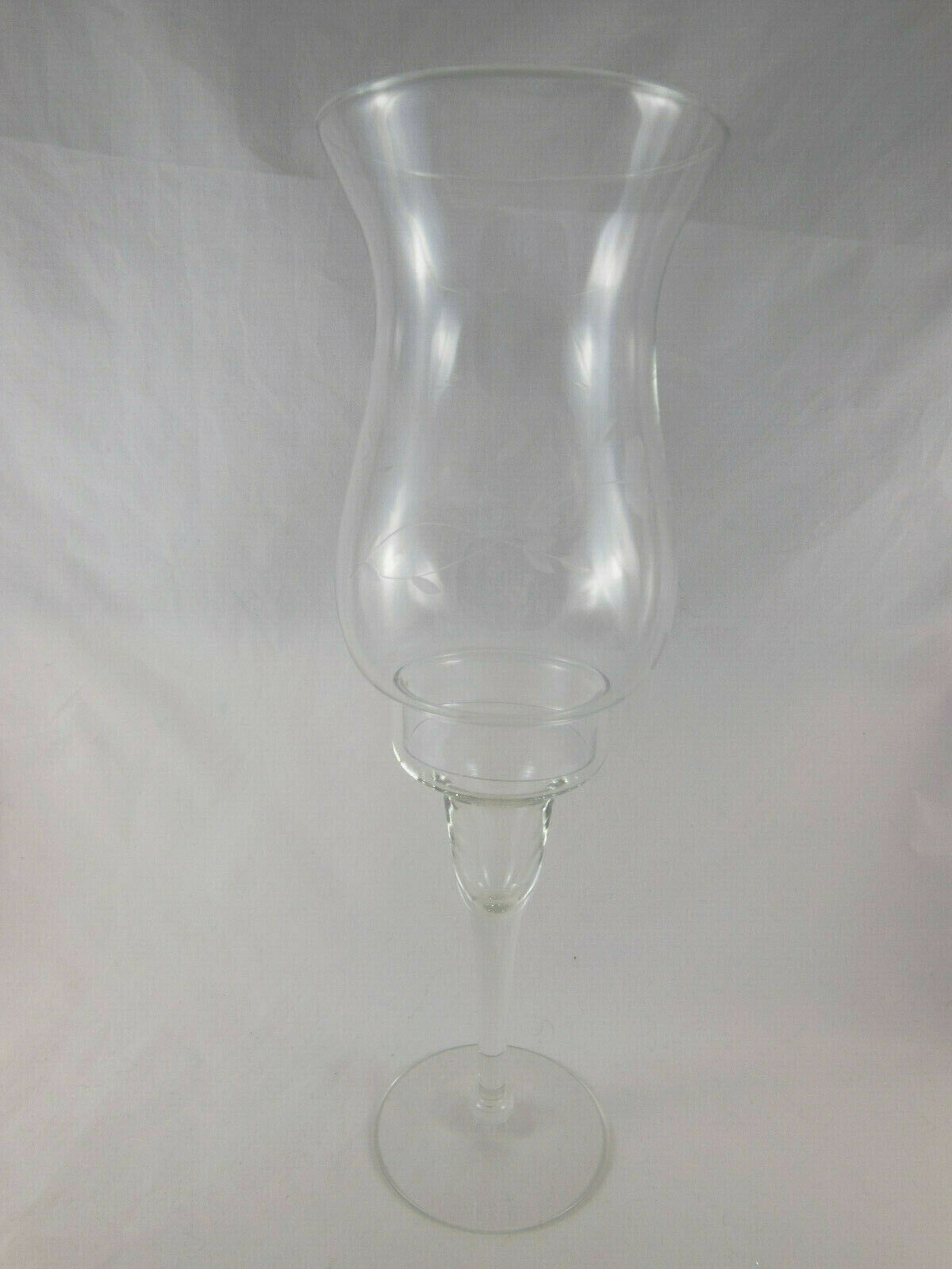 Princess House Heritage Pattern Hurricane Lamp Candle Holder 12" tall