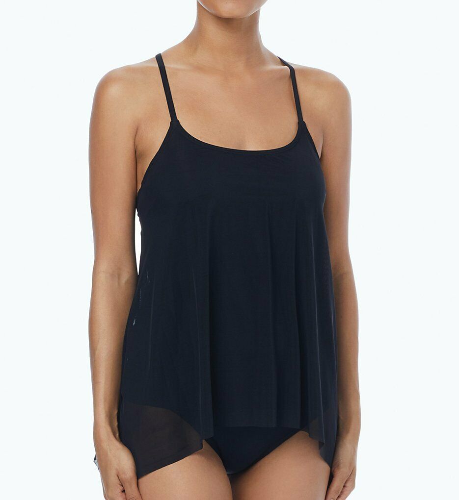 Coco Reef CASTAWAY BLACK Underwire Tankini Top, US 38D, UK 38D - Swimwear