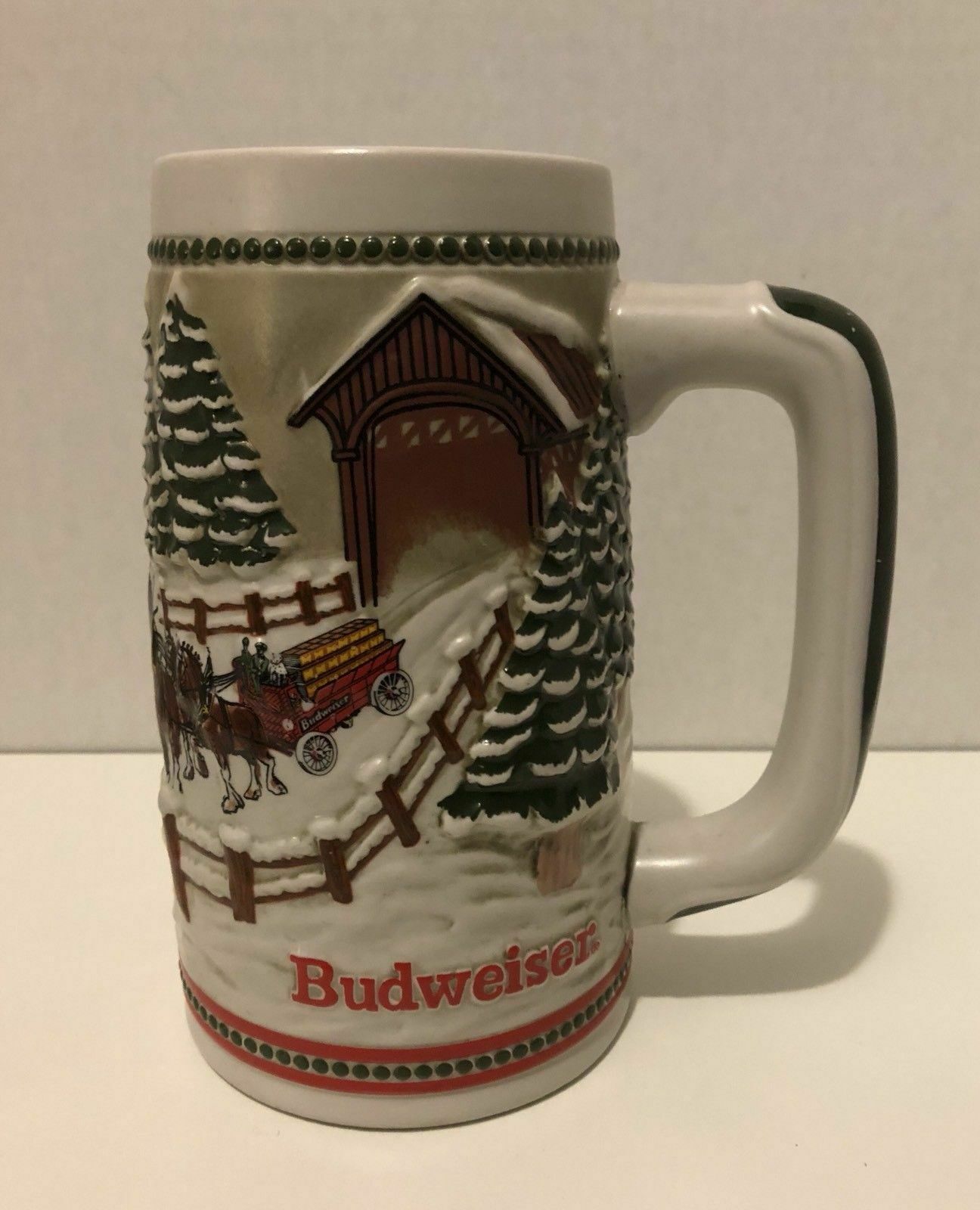 Anheuser Busch BUDWEISER Limited Edition Holiday Clydesdale Beer Stein