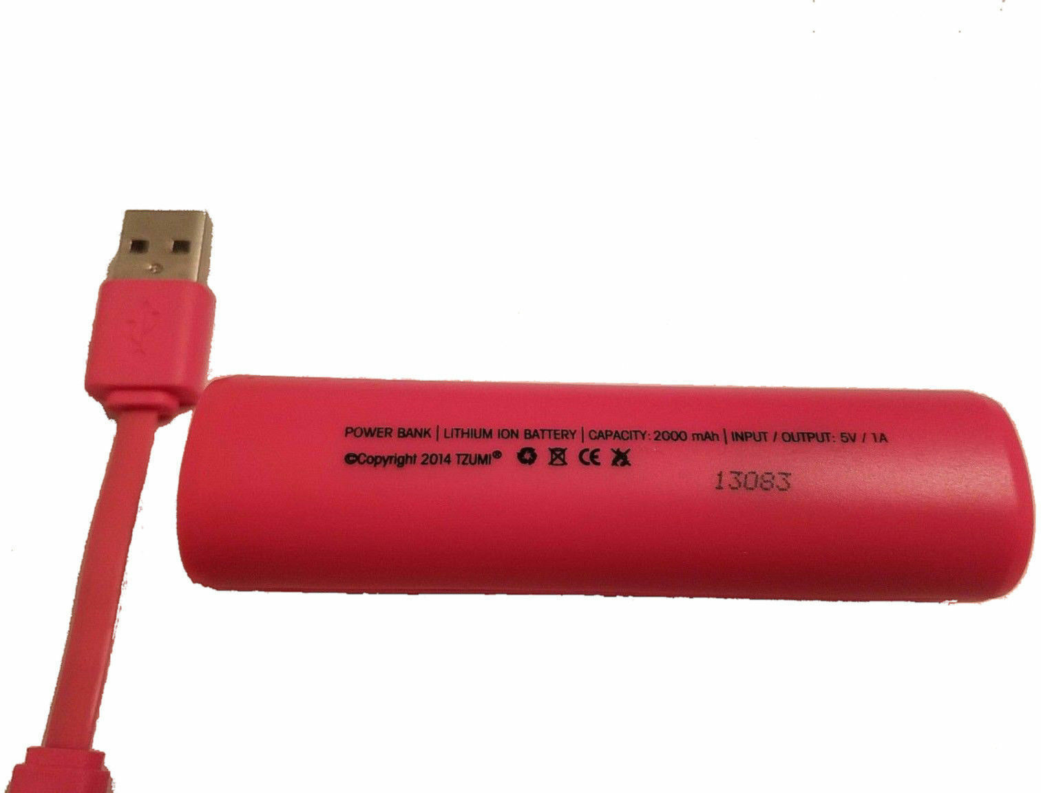 Tzumi Pocket Juice 2000 mAh Portable Battery Charger Includes USB Cable