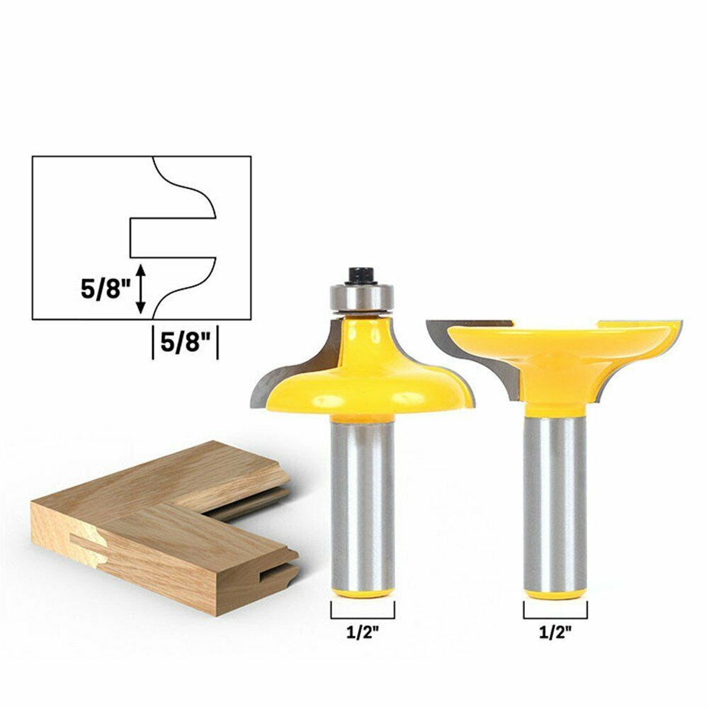 5pcs Wood Splice Tenon Mortise Bit Woodwork Tongue and Groove Set Slotting Tool Router Bits