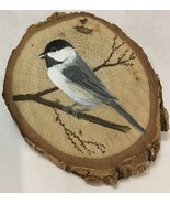Chickadee wood slice magnet made-to-order - $19.95