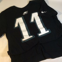 NFL Philadelphia Eagles Sz L Large #11 Carson Wentz Black Cotton Nike T Shirt - $7.69