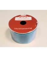 Turquoise wired edge craft ribbon, 1.5&quot;x15 feet - $2.00