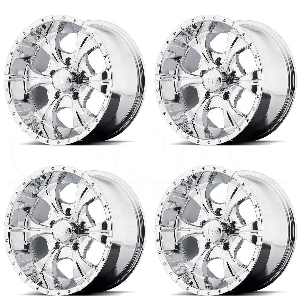 17x9 Helo HE791 Maxx 5x135 -12 5H Chrome Wheels Rims Set(4) - Wheels