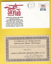 SKYLAB TRAINING HUNTSVILLE AL 1/24/1973 AMERICAN SPACE HERITAGE WITH COA  - £1.47 GBP