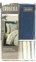 1 Count Croscill Janine 26" X 26" Blue 100% Polyester European Pillow Sham