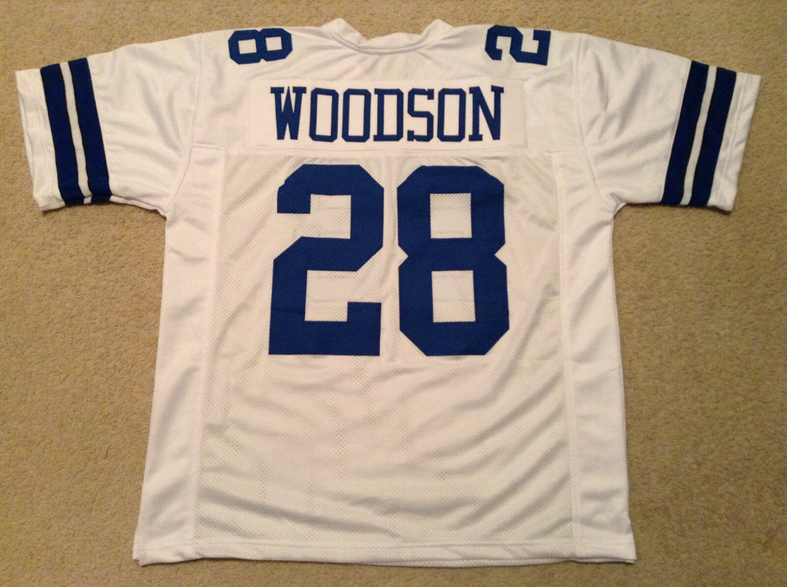 UNSIGNED CUSTOM Sewn Stitched Darren Woodson White Jersey Extra Large