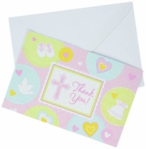 Sweet Christening Cross Party Invitations - Thank You Notes - Envelopes ... - $3.49