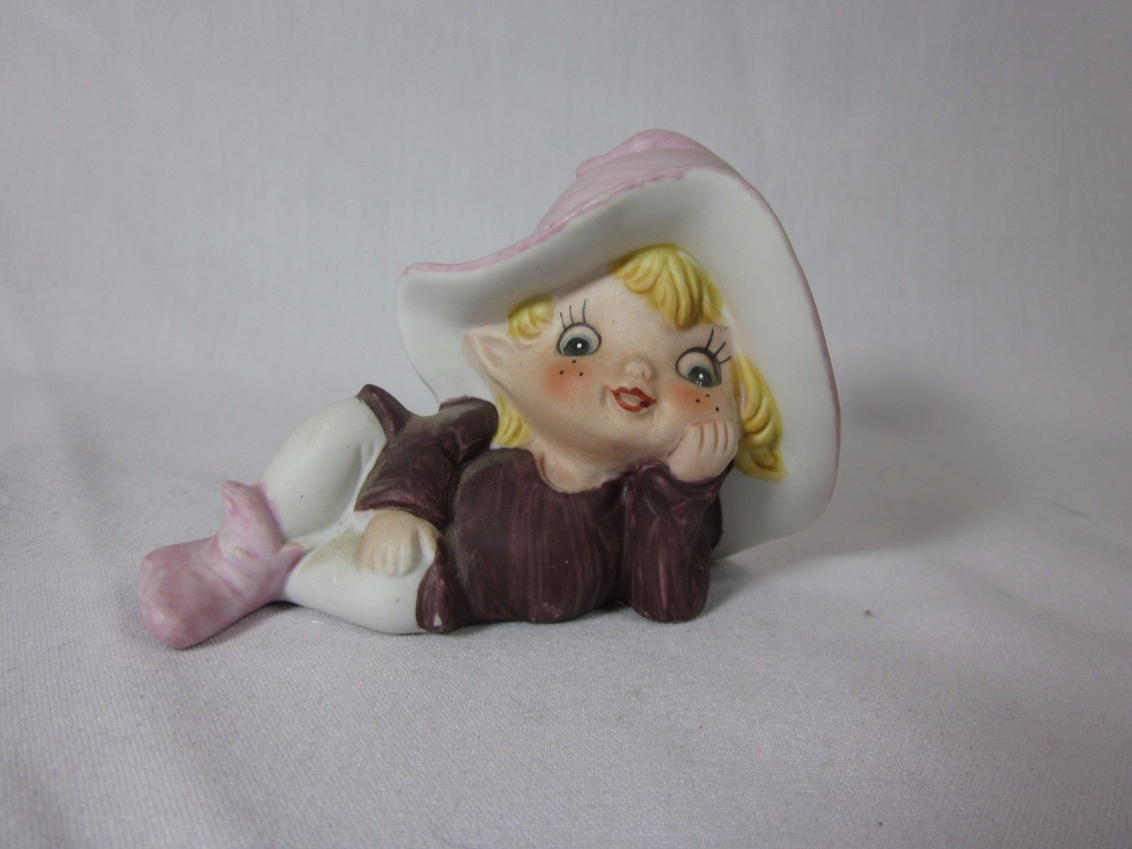 Primary image for Vintage HOMCO Pixie Elf Fairy Figurine 5213 Purple