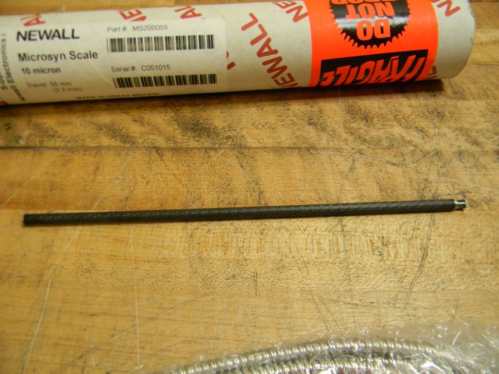 Newall Microsyn Linear Encoder Scale 2.2" Travel 55mm 10 Micron