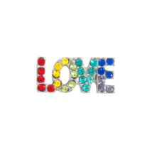 Origami Owl Charm (New) "Love" Sparkle In Rainbow Colors - (CH9059) - $8.79