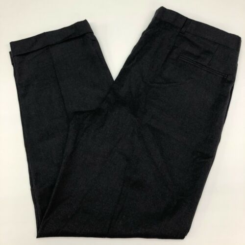 Pierre Cardin Dress Pants Mens 37X21 Dark Gray Pleated 100% Pure Wool ...