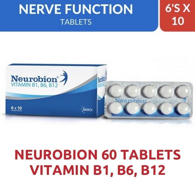 NEUROBION Vitamin B1,B6 & B12 Nerve Relief Numbness Tingling (60 pcs tablet) Vitamins & Minerals