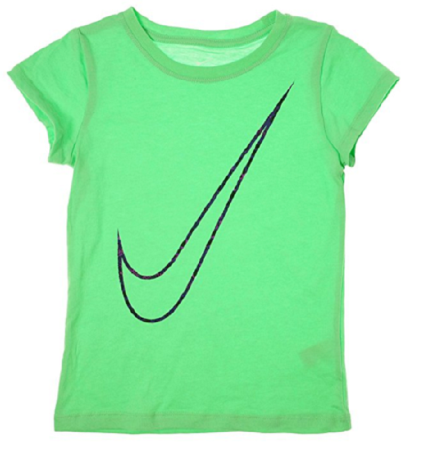 electric green nike shirt