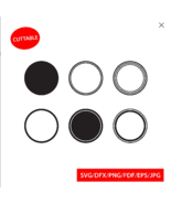 Basic Shapes Circle Monogram Frame SVG. vector eps editable, svg, png - $1.60