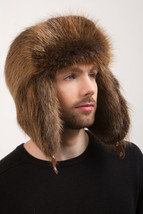Beaver Fur Hat Full Fur Brown Hat Trapper Hat Aviator Hat Saga Furs Brown Hat image 2