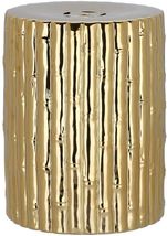 Decorative Ceramic Bamboo Stool, Gold image 3