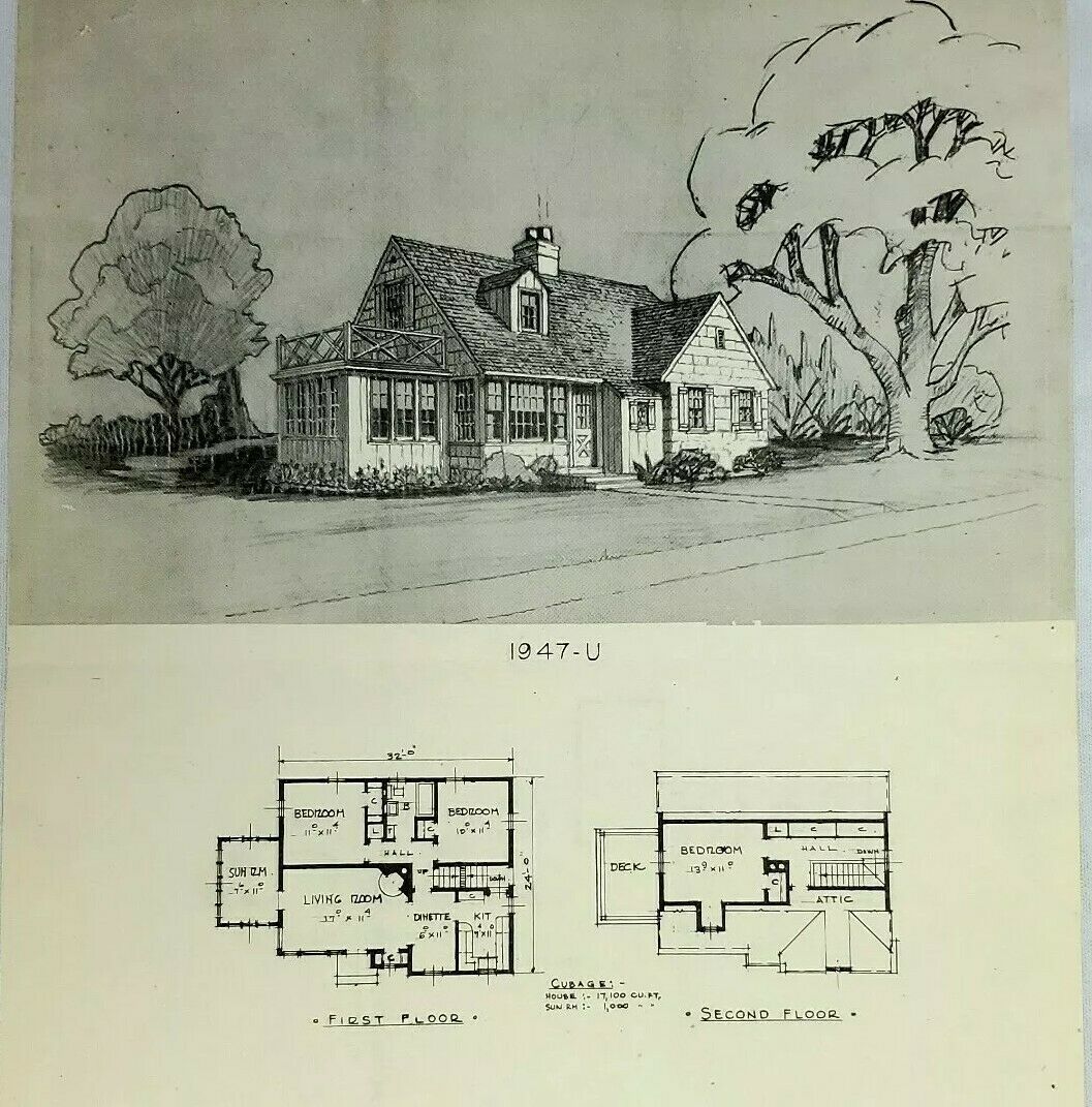 1940s House Floor Plans 1946 U 1947 U 1940 59