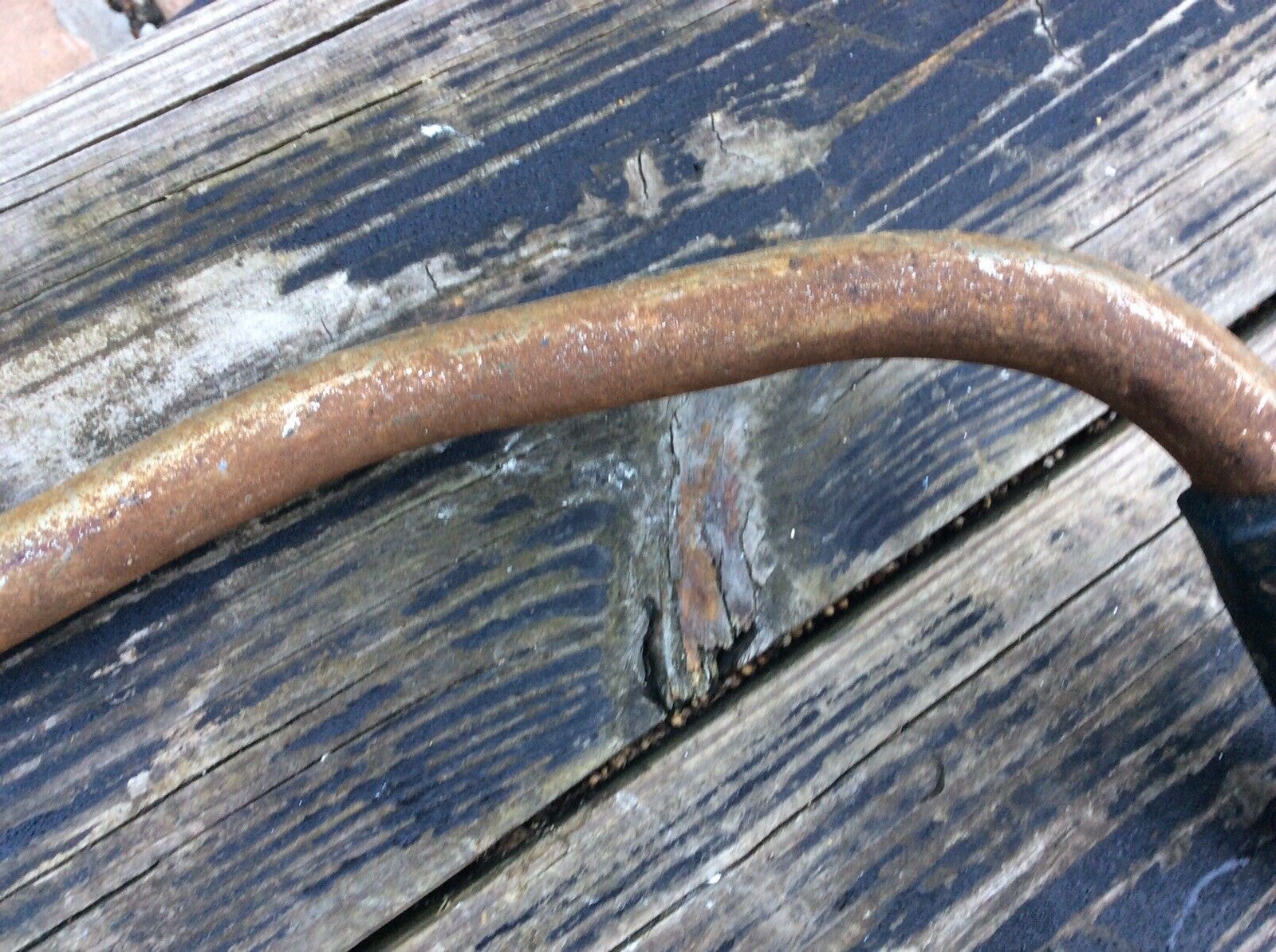 Vtg Huffy Impala Bike Handlebars W / Grips Surface Rusty Bicycle Parts