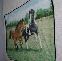 Horse Throw Blanket Plush Fleece Persis Clayton Weirs Northwest Company ... - $22.00