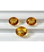 Yellow Citrine Gemstone Oval Shape 3 Pcs 18.26 Carats Excellent Earring ... - £62.33 GBP