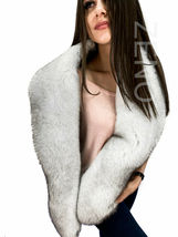Fox Fur Boa 75' (190cm) Saga Furs Natural Fur Stole Big And Royal Collar Scarf image 3