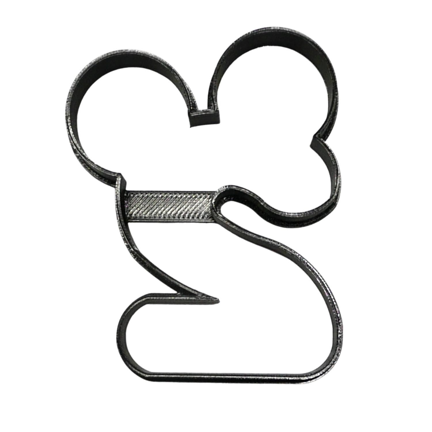 Mickey Mouse Themed Number Two 2 Outline Cookie Cutter Made In USA PR4582