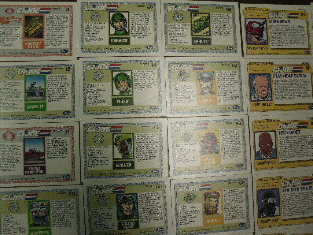 gi joe trading cards 1991 value