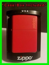 UNFIRED Matte Red Vintage Zippo XIV 1998 With Box / Case ~ MINT CONDITION! - $53.34