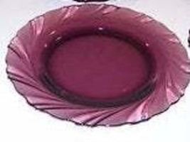 Duralex (2) Rivage Amethyst Purple Glass Swirl Dinner Plates by Bormioli... - $56.00